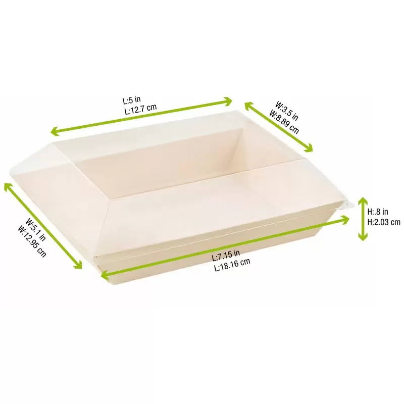 PacknWood Clear Pet Lid For 210Sambq130 - 5.11 x 7.08 x 0.78'' - 100 pcs PacknWood Clear Pet Lid For 210Sambq130 - 5.11 x 7.08 x 0.78'' - 100 pcs