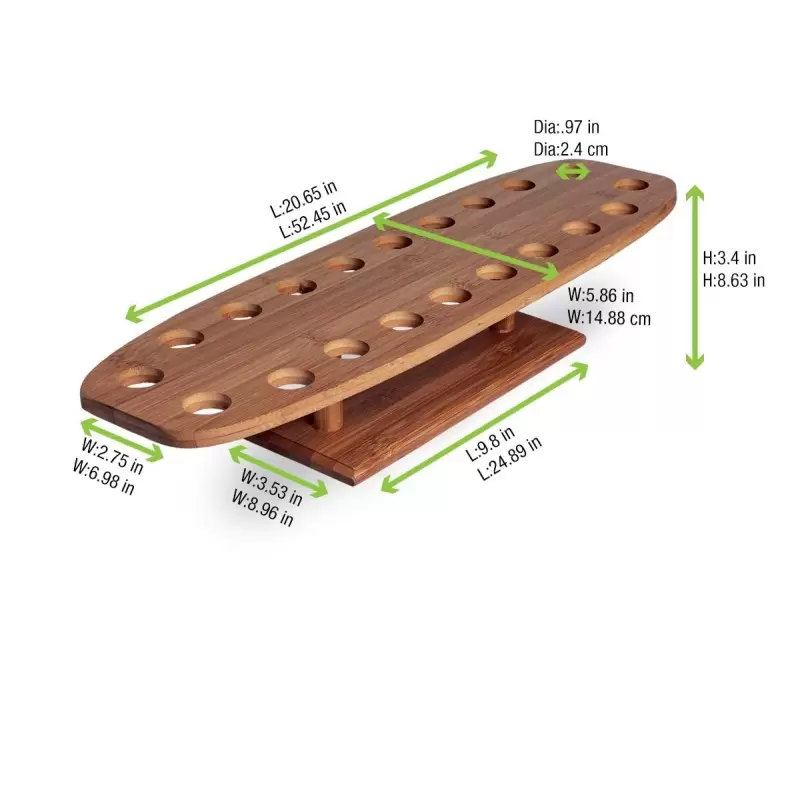 PacknWood 20 Holes Bamboo Cone And Temaki Display - 13.8 x 10.2 x 1'' - 1 pcs PacknWood 20 Holes Bamboo Cone And Temaki Display - 13.8 x 10.2 x 1'' - 1 pcs