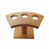 PacknWood 3 Holes Bamboo Cone And Temaki Display - Diam.0.8'' 6.25 x 3 x 3.5'' - 10 pcs