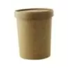 PacknWood Brown Kraft Soup Cup With Kraft Lid Included - 18oz Diam.3.8'' H:4.5'' - 250 pcs