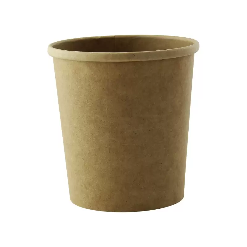 PacknWood Brown Kraft Soup Cup (Lid Optional) - 16oz Diam.3.8'' H:4'' - 500 pcs PacknWood Brown Kraft Soup Cup (Lid Optional) - 16oz Diam.3.8'' H:4'' - 500 pcs