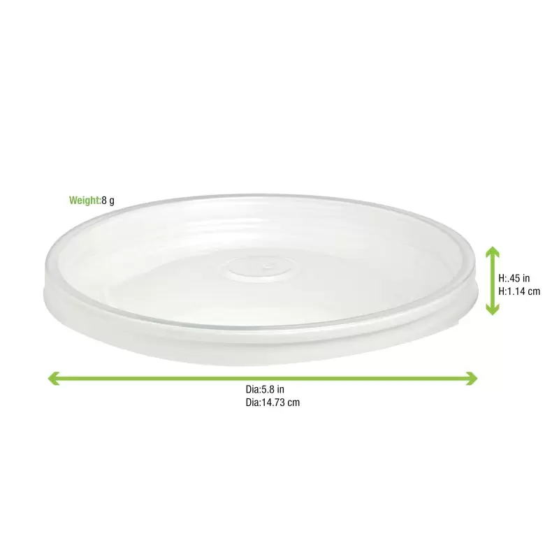 PacknWood Clear Pp Lid - Diam.5.9'' - 360 pcs PacknWood Clear Pp Lid - Diam.5.9'' - 360 pcs