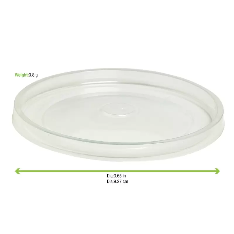 PacknWood Clear Pp Lid For 210Soup12 & 210Soup8 & 210Soupk13K & 210Soupk8K - Diam.3.55'' - 500 pcs PacknWood Clear Pp Lid For 210Soup12 & 210Soup8 & 210Soupk13K & 210Soupk8K - Diam.3.55'' - 500 pcs