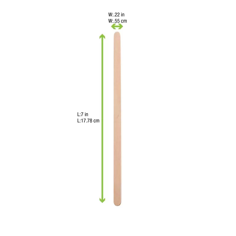 PacknWood Wooden Coffee Stirrers - 7.1 x 0.24 x 0.04'' - 10000 pcs PacknWood Wooden Coffee Stirrers - 7.1 x 0.24 x 0.04'' - 10000 pcs
