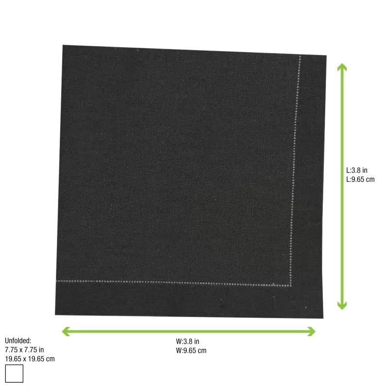 PacknWood Luxury Black Night Cotton Cocktail Napkin - 7.9'' x 7.9'' - 200 pcs PacknWood Luxury Black Night Cotton Cocktail Napkin - 7.9'' x 7.9'' - 200 pcs
