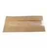 PacknWood Brown Kraft Bag With Window - 8.7 x 4.7 x 2'' - 1000 pcs