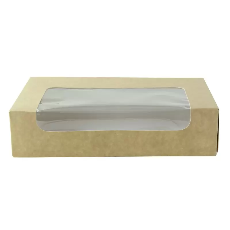 PacknWood Kraft Laminated Window Box - 7.18 x 4.45'' - 200 pcs PacknWood Kraft Laminated Window Box - 7.18 x 4.45'' - 200 pcs