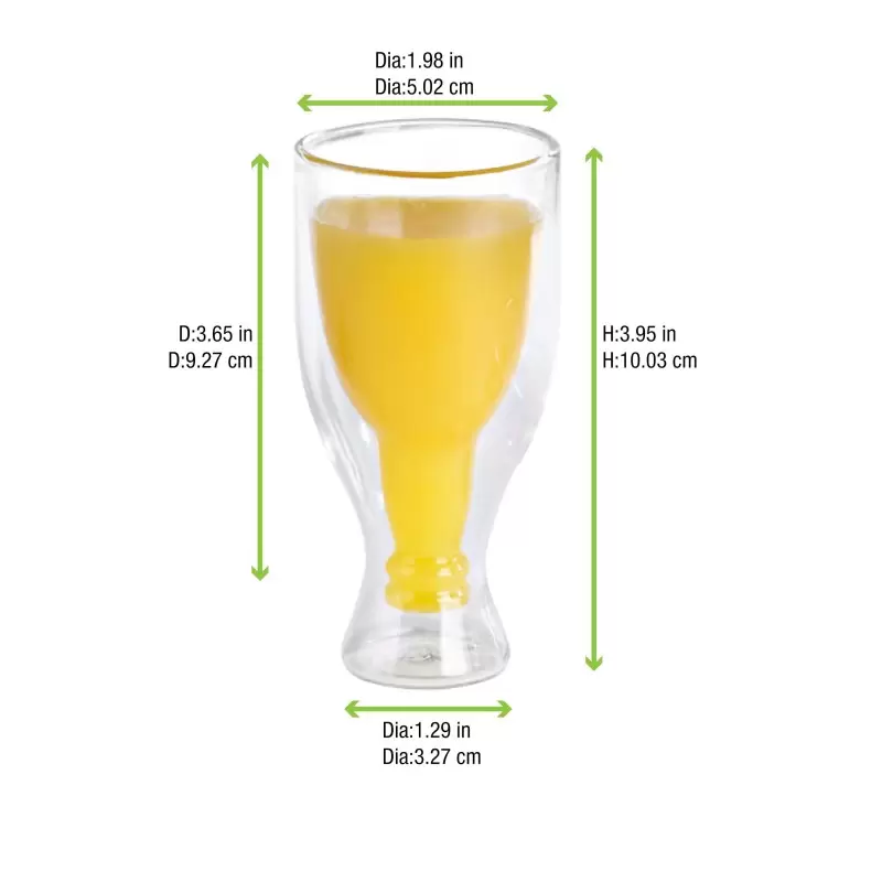 PacknWood Double Wall Tall Mini Glass - 2oz Diam.2'' H:4'' - 48 pcs PacknWood Double Wall Tall Mini Glass - 2oz Diam.2'' H:4'' - 48 pcs