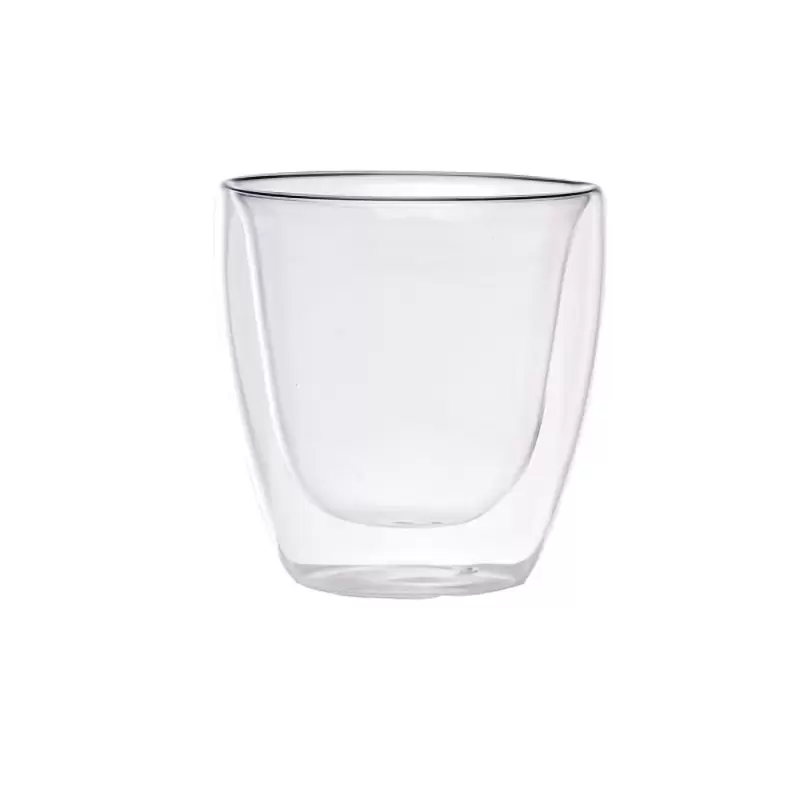 PacknWood Double Wall Short Mini Glass - 2.5oz Diam.2.5'' H:2.65'' - 48 pcs PacknWood Double Wall Short Mini Glass - 2.5oz Diam.2.5'' H:2.65'' - 48 pcs