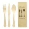 PacknWood Elegant Wooden Cutlery 3 Piece Set (Fork, Knife, Spoon) - 8.5'' - 100 pcs
