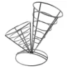 PacknWood Black Iron Conical Baskets (2 Cones) - Diam.3.9'' H:8'' - 6 pcs