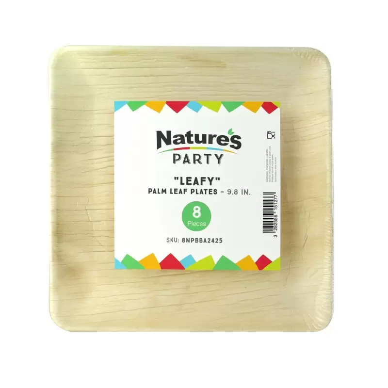 PacknWood Palm Leaf Plate - 9.8 x 9.8'' - 96 pcs PacknWood Palm Leaf Plate - 9.8 x 9.8'' - 96 pcs