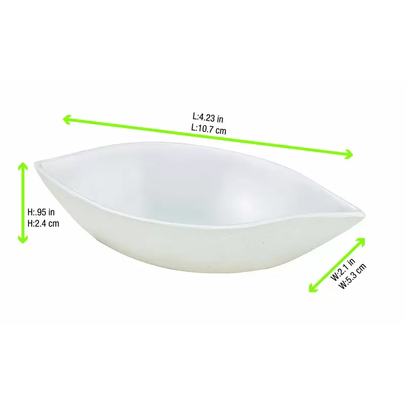 PacknWood White Sugarcane Dish - 4.3 x 2 x 1'' - 288 pcs PacknWood White Sugarcane Dish - 4.3 x 2 x 1'' - 288 pcs