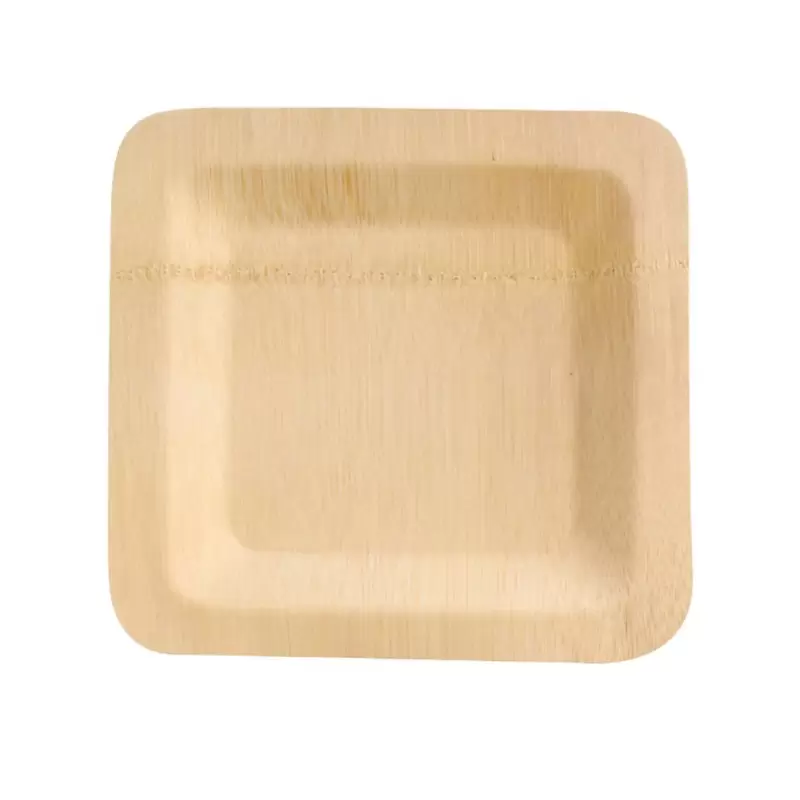 PacknWood Bamboo Veneer Square Plate - 10'' - 48 pcs PacknWood Bamboo Veneer Square Plate - 10'' - 48 pcs