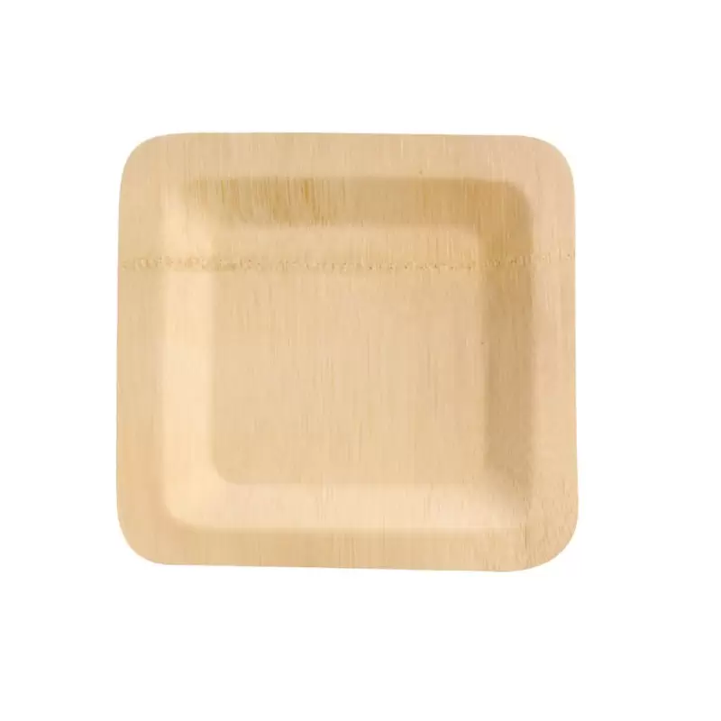 PacknWood Bamboo Veneer Square Plate - 7'' - 48 pcs PacknWood Bamboo Veneer Square Plate - 7'' - 48 pcs