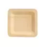 PacknWood Bamboo Veneer Square Plate - 7'' - 48 pcs