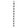 PacknWood Black Striped Paper Straws - 8.3'' - 600 pcs