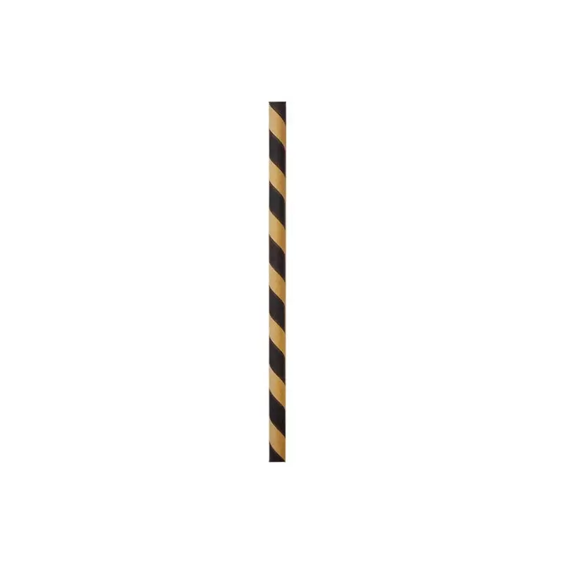 PacknWood Gold & Black Striped Paper Straws - 8.3'' - 600 pcs PacknWood Gold & Black Striped Paper Straws - 8.3'' - 600 pcs