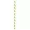 PacknWood Lime Green Striped Paper Straws - 8.3'' - 600 pcs