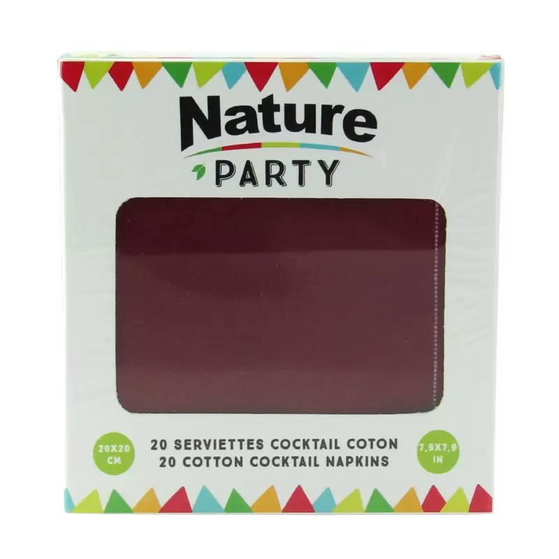 PacknWood Luxury Red Vine Cotton Cocktail Napkin - 7.9'' x 7.9'' - 200 pcs PacknWood Luxury Red Vine Cotton Cocktail Napkin - 7.9'' x 7.9'' - 200 pcs