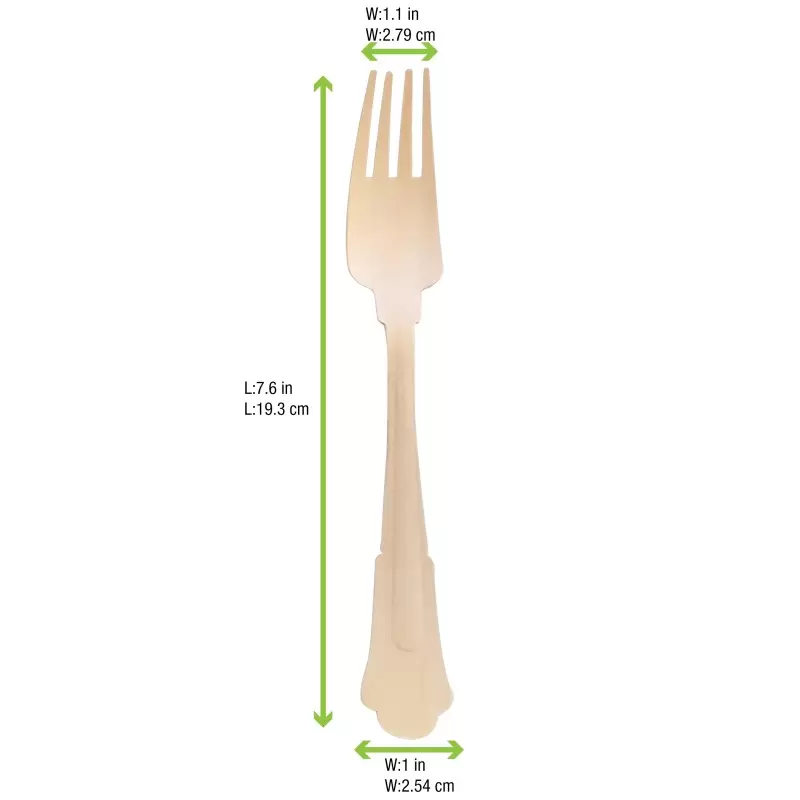 PacknWood Elegant Wooden Fork - 7.5'' - 288 pcs PacknWood Elegant Wooden Fork - 7.5'' - 288 pcs