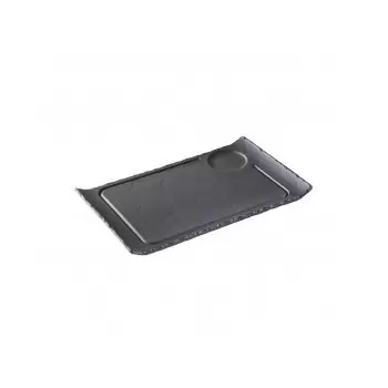 Revol Basalt Collection Burger Plate Curved Edges 33 - Matt slate style - Set of 3 pcs