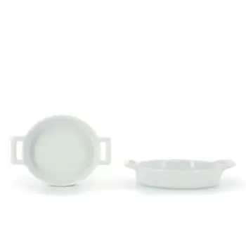 Revol Belle Cuisine Collection Oval Dish 14.5 cm - White - Set of 6 pcs