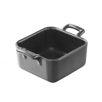 Revol Belle Cuisine Collection Mini Square Dish.Deep 7 cm 8 cl - Cast iron style - Set of 6 pcs