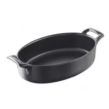 Revol Belle Cuisine Collection Oval Baking Dish.Deep 18 cm - Cast iron style - Set of 4 pcs