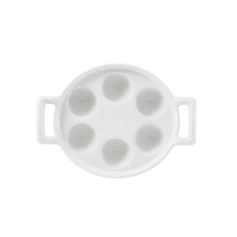 Revol Belle Cuisine Collection Snail Plate 6 Holes - White - Set of 6 pcs Revol Belle Cuisine Collection Snail Plate 6 Holes - White - Set of 6 pcs