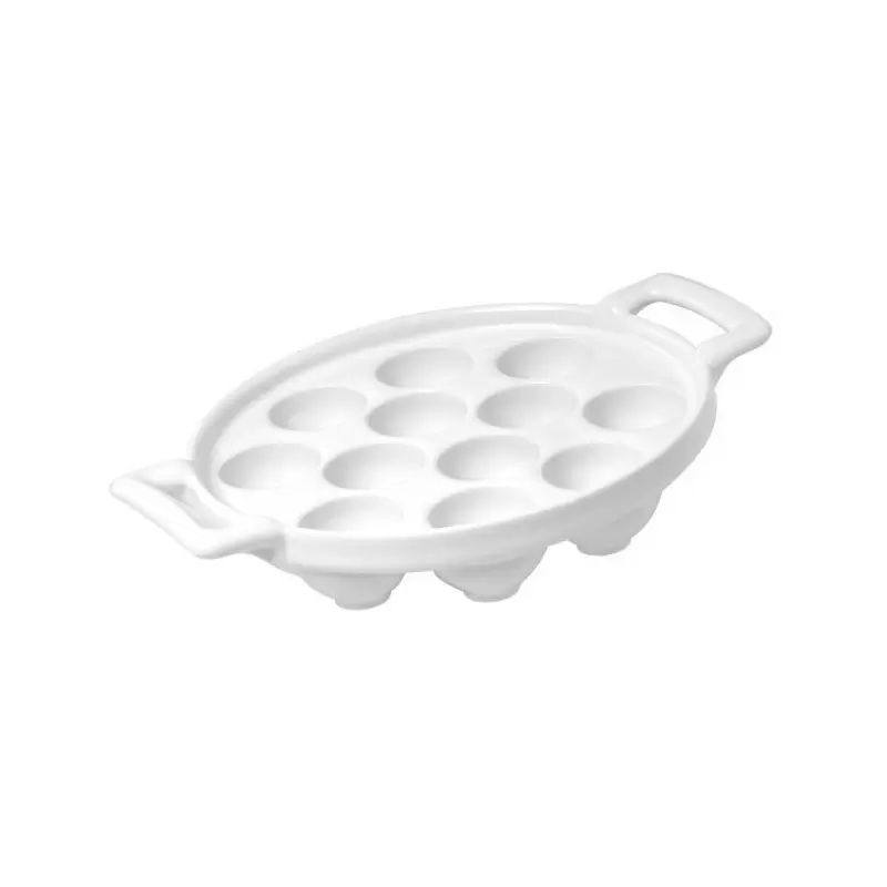 Revol Belle Cuisine Collection Snail Plate 12 Holes - White - Set of 6 pcs Revol Belle Cuisine Collection Snail Plate 12 Holes - White - Set of 6 pcs