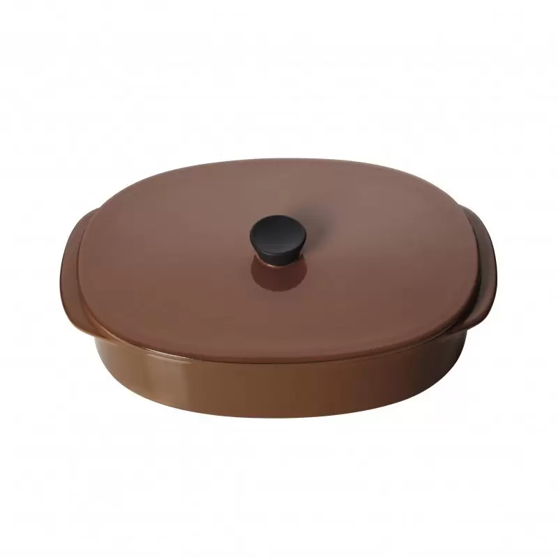 Revol Caractere Culinaire Collection Rect Dish With Lid 19x13 - Cinnamon - Set of 2 pcs Revol Caractere Culinaire Collection Rect Dish With Lid 19x13 - Cinnamon - Set of 2 pcs