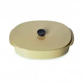 Revol Caractere Culinaire Collection Rect Dish With Lid 26x18. - Nutmeg - Set of 2 pcs
