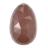 Thermoformed Polycarbonate Chocolate Mold - Diamond Egg - 2 Cavity -100 mm x 66 mm x h 66 mm - 80 gr - Hans Brunner