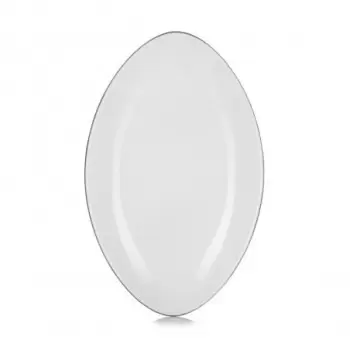 Revol Equinoxe Collection Oval Plate 35 cm - White Cumulus - Set of 4 pcs