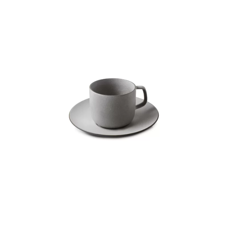 Revol Equinoxe Collection Tea Cup And Saucer 20 cl - Pepper - Set of 6 pcs Revol Equinoxe Collection Tea Cup And Saucer 20 cl - Pepper - Set of 6 pcs