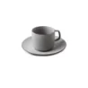 Revol Equinoxe Collection Tea Cup And Saucer 20 cl - Pepper - Set of 6 pcs