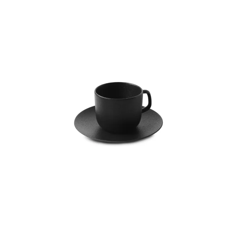 Revol Equinoxe Collection Espresso Cup And Saucer 8 cl - Cast iron style - Set of 6 pcs Revol Equinoxe Collection Espresso Cup And Saucer 8 cl - Cast iron style - Set of 6 pcs
