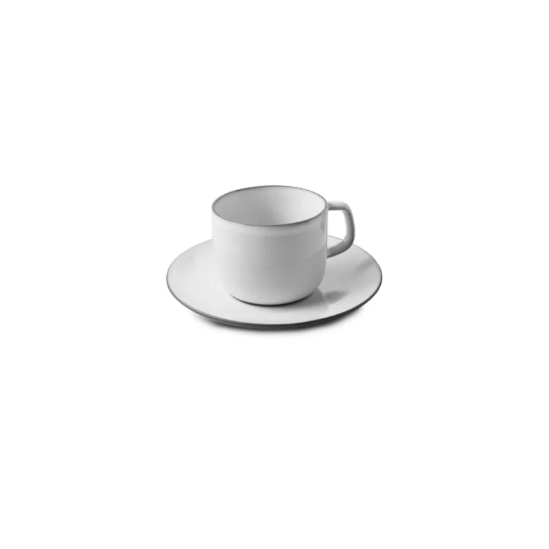 Revol Equinoxe Collection Tea Cup And Saucer 20 cl - White Cumulus - Set of 6 pcs Revol Equinoxe Collection Tea Cup And Saucer 20 cl - White Cumulus - Set of 6 pcs