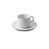Revol Equinoxe Collection Tea Cup And Saucer 20 cl - White Cumulus - Set of 6 pcs