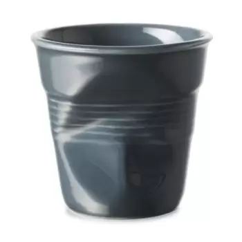 Revol Froisse Collection Cappuccino Tumbler 18 cl - Graphite - Set of 6 pcs