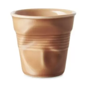 Revol Froisse Collection Cappuccino Tumbler 18 cl - Sienna earth - Set of 6 pcs