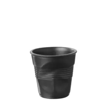 Revol Froisse Collection Espresso Tumbler 8 cl - Satin black - Set of 6 pcs