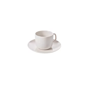 Revol Madeleine Collection Tea Cup And Saucer 20 cl - Alabaster white - Set of 6 pcs