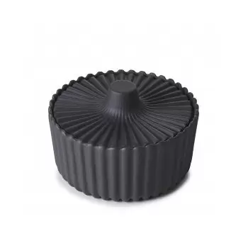 Revol Pekoe Collection Sugar Bowl With Lid 10 cl - Black Smooth Dark Metal