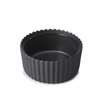 Revol Pekoe Collection Ramekin 10 cl - Black Smooth Dark Metal - Set of 4 pcs