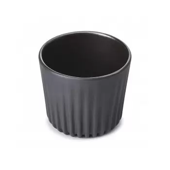 Revol Pekoe Collection Cup 8 cl - Black Smooth Dark Metal - Set of 4 pcs