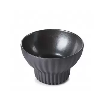 Revol Pekoe Collection Bowl 13.5 cl - Black Smooth Dark Metal - Set of 4 pcs