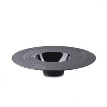 Revol Sphere Collection Plate 30.3 cm - Glossy Black Crescendo argent - Set of 4 pcs