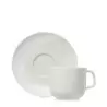 Revol Confluence Collection Tea Cup And Saucer 20 cl\n - Linen Alabaster white - Set of 6 pcs